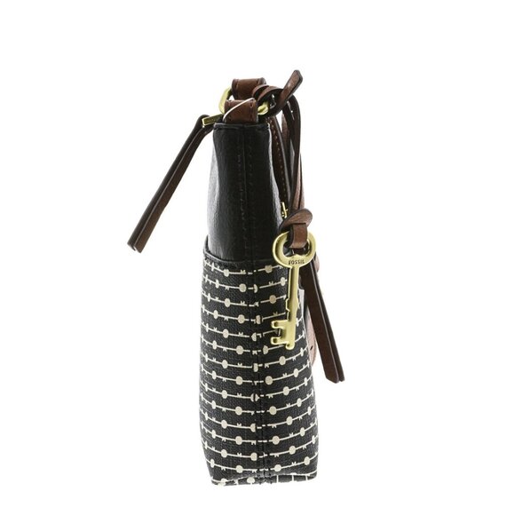 Fossil Fiona Small Crossbody Bag in Black/White - Picture 3 of 16